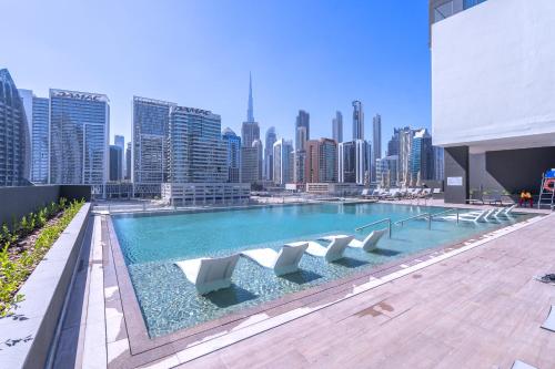 Azure accents apartment with Burj Khalifa view, Dubái (foto 5)