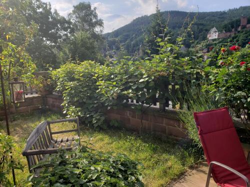 花園, Panorama-Blick Miltenberg, 3 Pers., zentr., am Main, Terrasse, Bootverleih, P in 米爾滕貝格