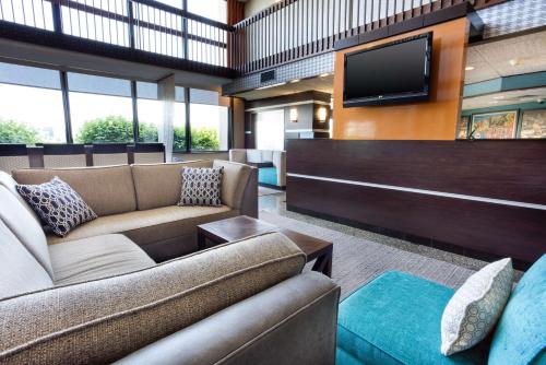 大堂, 堪薩斯城機場德魯里套房酒店 (Drury Inn & Suites Kansas City Airport) in 費洛威