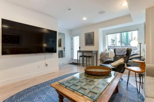 Brand new two room apartment building on a park in Denver, USA
