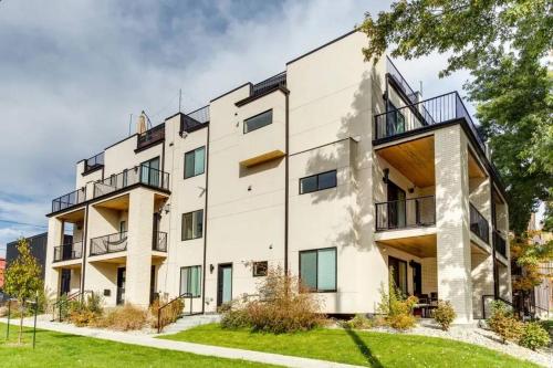 Brand new two room apartment building on a park in Denver, USA