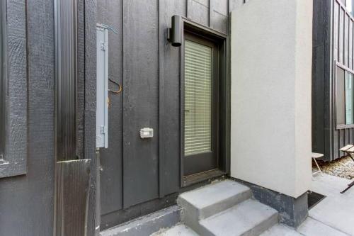 Brand new two room apartment building on a park in Denver, USA