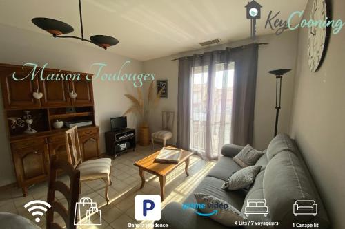 Maison Toulouges Climatisée - Proche Perpignan - Location saisonnière - Toulouges