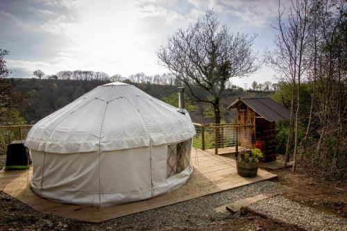 Ceridwen Glamping, double decker bus and Yurts