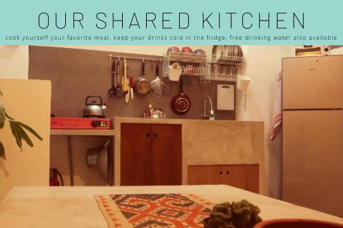 Kitchen, Sante Commune Hostel Yogyakarta near Yogyakarta Palace