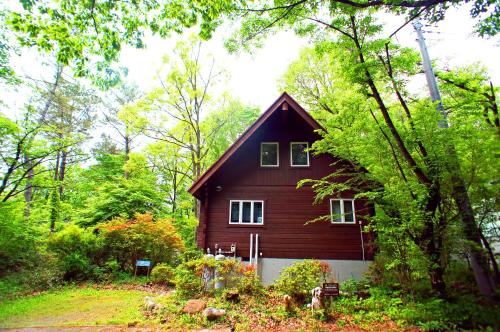 HARUNA LODGE Private log house with starry sky from the skylight, fireplace, and spacious deck BBQ