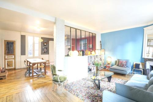 Appartement de 3 chambres avec jardin clos et wifi a Saint Ouen - Location saisonnière - Saint-Ouen-sur-Seine