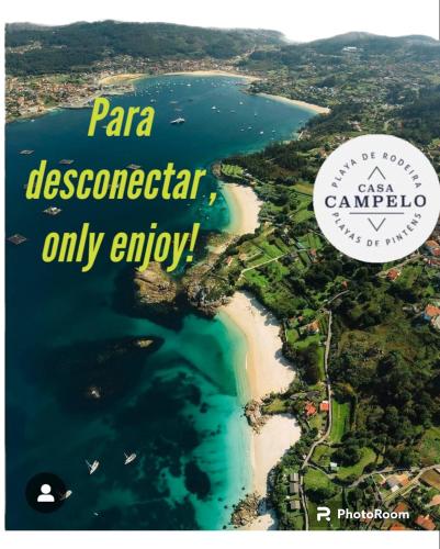  Casa Campelo - APTO Playa de Rodeira Cangas, Garaje y WiFi gratis in Cangas de Morrazo