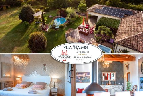 Villa Magarre Climatisée, Piscine Chauffée, Spa, dans un Cadre Naturel Envoûtant