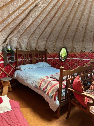 Ceridwen Glamping, double decker bus and Yurts