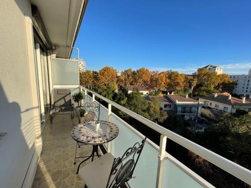 Balcony/terrace, Appartement Port Marianne Montpellier near Ronde des Pains