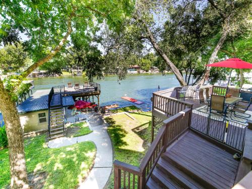 Lake LBJ Waterfront House w/ Private Boat Slip Swimming Area with Steps to the lake - main image