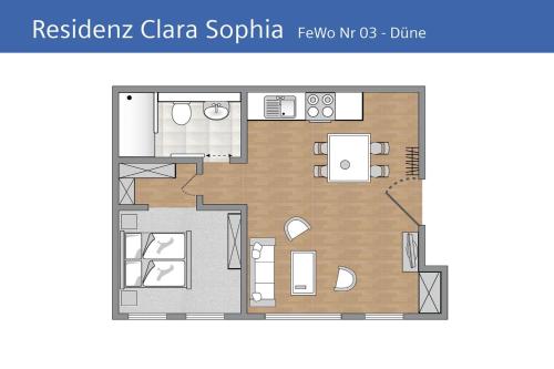 Ferienwohnung Düne in der Residenz Clara Sophia