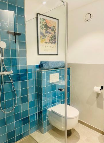 Fürdőszoba, Traumhafte Ferienwohnung in historischem Brandmanngut in Marquartstein