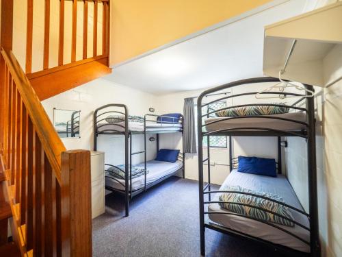 Room with Double Bed and 2 Bunk Beds