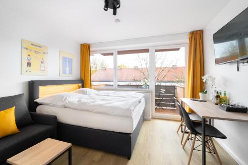 1 double bed, 1 sofa bed