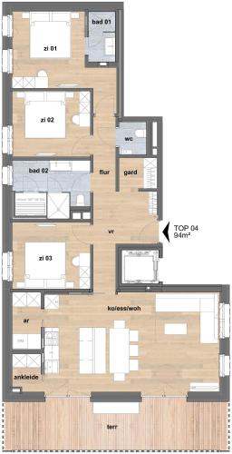 3 bedrooms, 5 beds