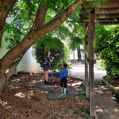 Relaxing at acreage farmhouse