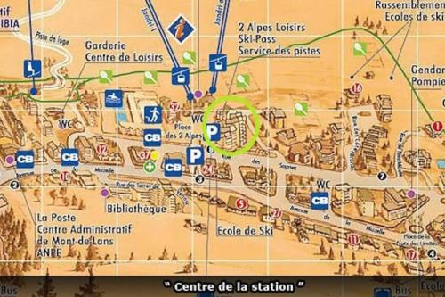 Grand studio 2 Alpes hypercentre pied des pistes in ليه دوز الب