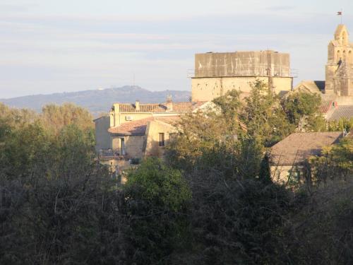 View of the Gardon River from our balcony Pont du Gard is just behind the rive