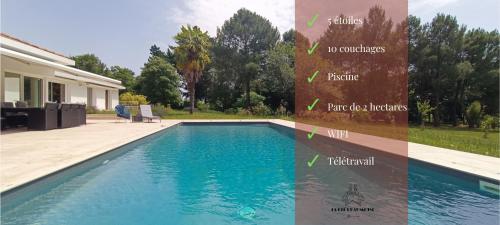 Magnifique villa 5 etoiles avec piscine privee parc 2 ha
