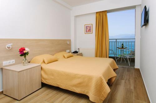 Chambre double, deluxe, vue sur la mer, balcon