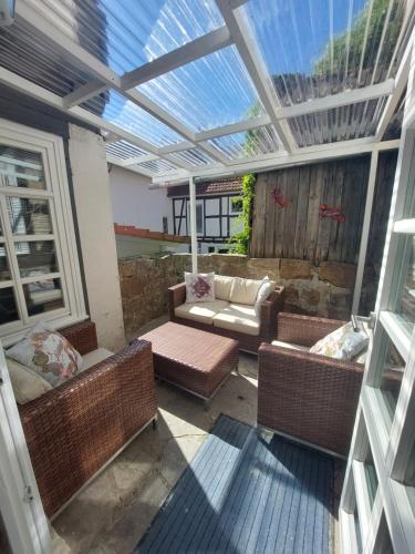 Balcony/terrace, Ferienwohnung Burgsitz in Spangenberg