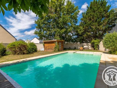 Gîte accueillant avec piscine chauffée à partager, près d'Angers, idéal pour vacances en nature - FR-1-622-44 gîte à louer Villevêque