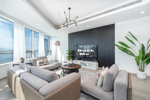 Heaven Crest Vacation Homes Dubai Marina - 4 Bedroom Suite with Marina View near JBR Beach, Free Parking, Wi-Fi, Gym and Pool, Dubaj (zdjęcie 9)