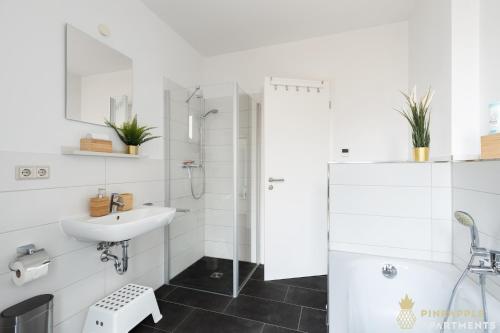 PINEAPPLE APARTMENTS - Zwinger VIII - 85qm - 1x free parking, Drážďany (fotografie 6)
