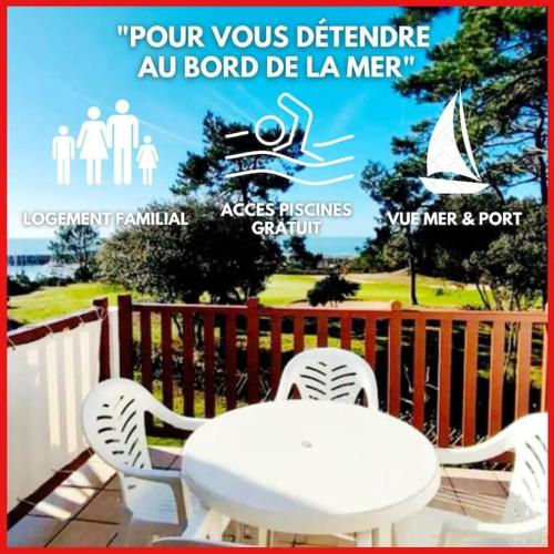 "LA BELLE VUE" Appartement 5 personnes en duplex, jolie vue mer, accès parc aquatique gratuit - Location saisonnière - Talmont-Saint-Hilaire