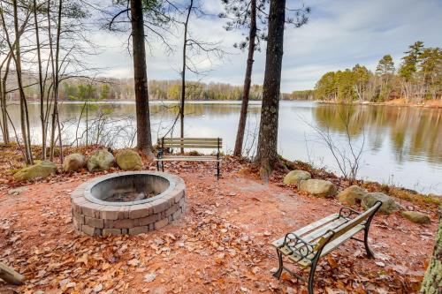 Lakefront Rhinelander Cabin with Dock and Fire Pit!