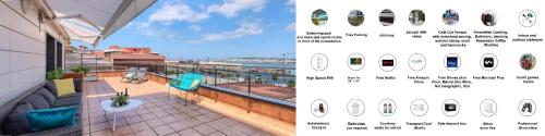  Atico Lujo Costa Vasca Bilbaoterraza mar jacuzi in Santurce