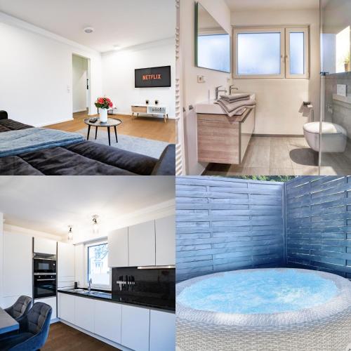 B&B Wiesbaden - Whirlpool - zentral - Designloft mit XXL Terrasse - Bed and Breakfast Wiesbaden