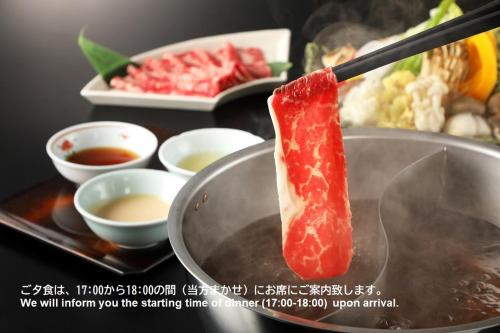 Dinner Time 17:00~18:00 Entry - Superior Room with Open-Air Bath with beef Shabu-shabu dinner 