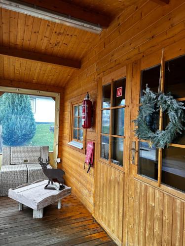 Erkély/terasz, Glamping Hütte Hygge (Glamping Hutte Hygge) in Neuastenberg