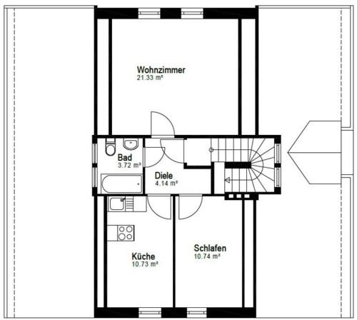 Ruhige 3 Zimmer Wohnung gut angebunden