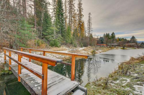 Bonners Ferry Cabin with Wraparound Deck and Views!