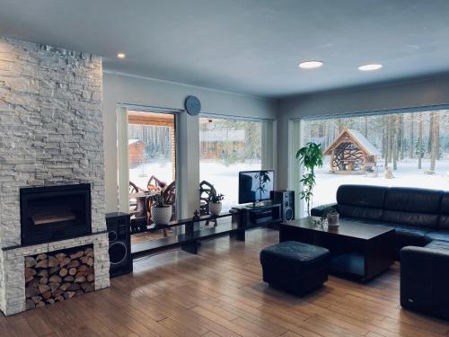 公用交誼廳/視聽室, 瓦納夠利茲達斯別墅 (Vanago Lizdas) in 加斯肯尼斯