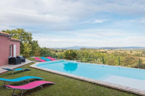 Villa piscine à débordement vue sur le Ventoux - Location, gîte - Rochefort-du-Gard