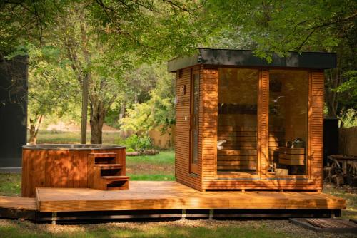 Sauna, Forestlux Vendégház (Forestlux Vendeghaz) in Zebegeny