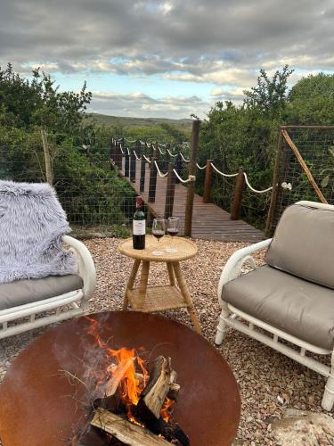 Ostrich cottage at Les Wings private game farm in Jongensfontein