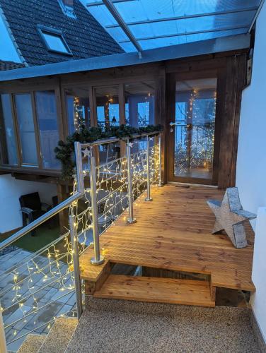 Kilátás, Ferienhaus am Park in Klingenmunster