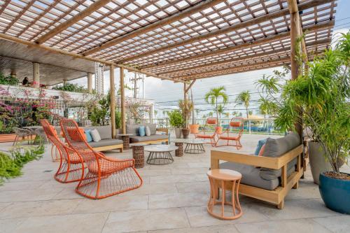 陽台/露台, Afago Mareiro Hotel in 福塔萊薩海濱