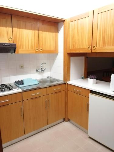 ห้องครัว, Charming apartment in São Pedro do Sul 30 m² with lake view (Charming apartment in Sao Pedro do Sul 30 m² with lake view) in เซา เปโดร โด ซุล