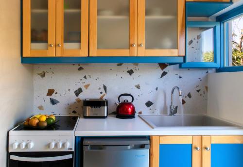 Kjøkken, Phlea Farm Studios near Leros kommunale lufthavn