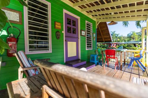 Erkély/terasz, Heimanarii's Lodge - Fare Mahana in Haapiti