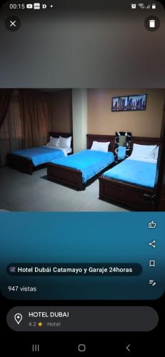 2 queen beds, 1 twin bed