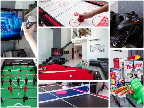 XBox, Karaoke, Foosball, PoolTable, IceHockey, Ping Pong, Board Games