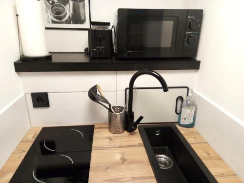 Kitchen, Forest Hill Air Conditioning Travel & Work Apartment mit privatem Eingang Birkenau Mannheim Weinheim in Birkenau